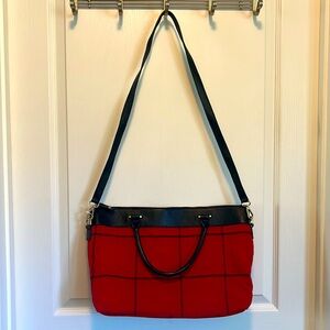 Red and black Talbots bag